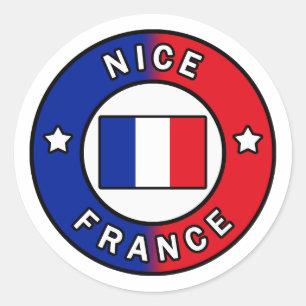 Nice France Classic Round Sticker