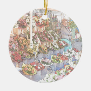 Nice France Farmers Market Ceramic Tree Decoration