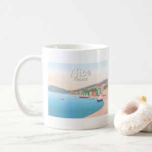 Nice France French Riviera Pastel Travel Coffee Mug