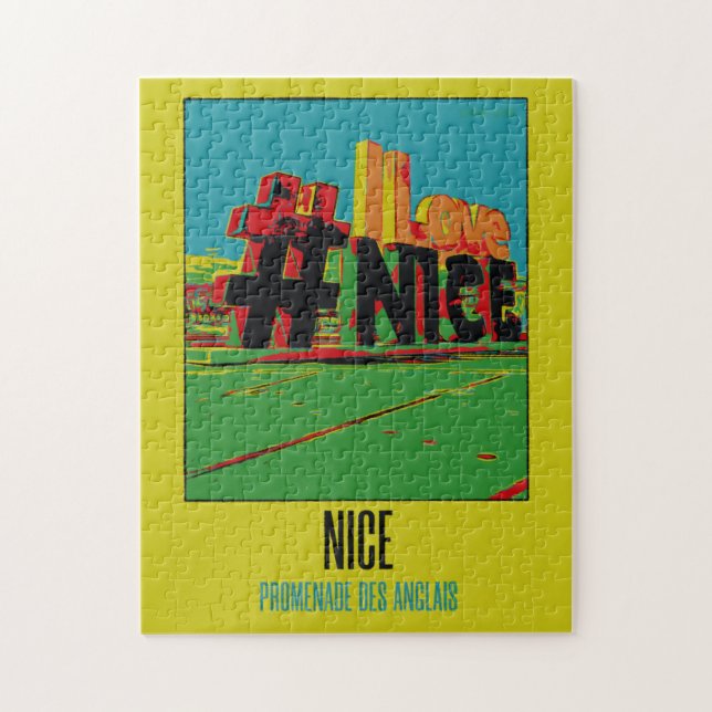 Nice France Promenade des Anglais avenue Jigsaw Puzzle (Vertical)