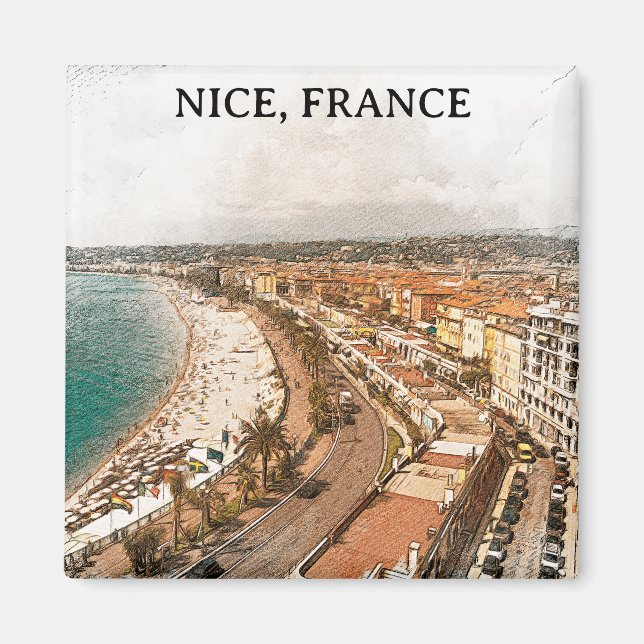 Nice France Promenade des Anglais Magnet (Front)