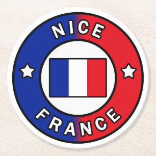 Nice France Round Paper Coaster