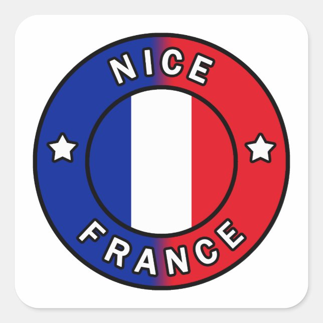 Nice France Square Sticker (Front)