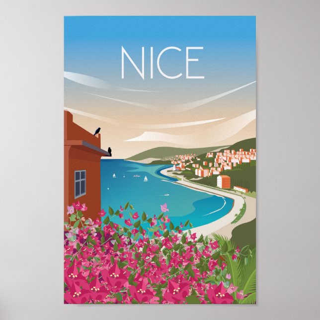 Nice france travel poster (Front)