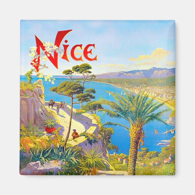 Nice France vintage travel Magnet (Front)