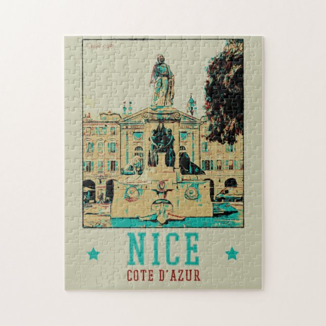 Nice Garibaldi Square illustration France Jigsaw Puzzle (Vertical)