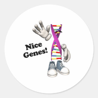 Nice Genes Funny DNA Classic Round Sticker