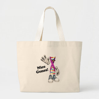Nice Genes Funny DNA Large Tote Bag