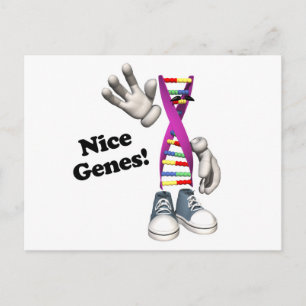 Nice Genes Funny DNA Strip Character Postcard