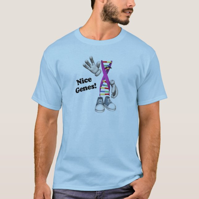 Nice Genes Funny DNA T-Shirt (Front)