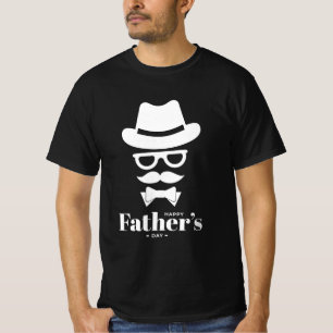 Nice Gentleman Face with Hat, sunglass, Moustaches T-Shirt