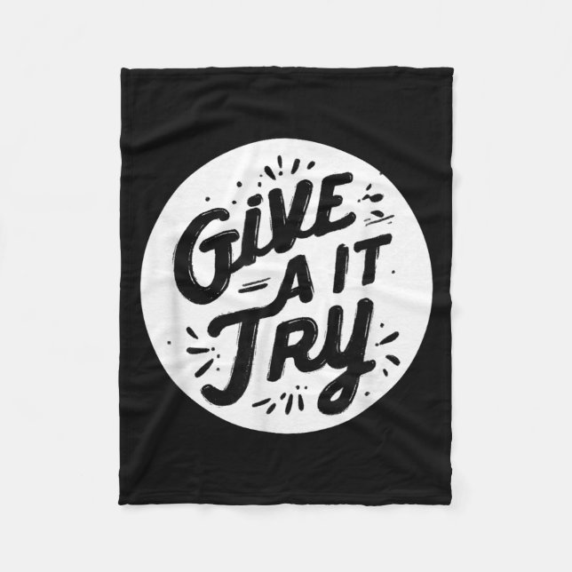Nice give it a try stamp costume  fleece blanket (Front)