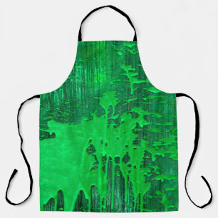 Nice green old surface with paint drips texture - apron