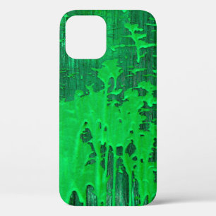 Nice green old surface with paint drips texture - iPhone 12 case