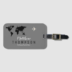 nice grey travel luggage tag
