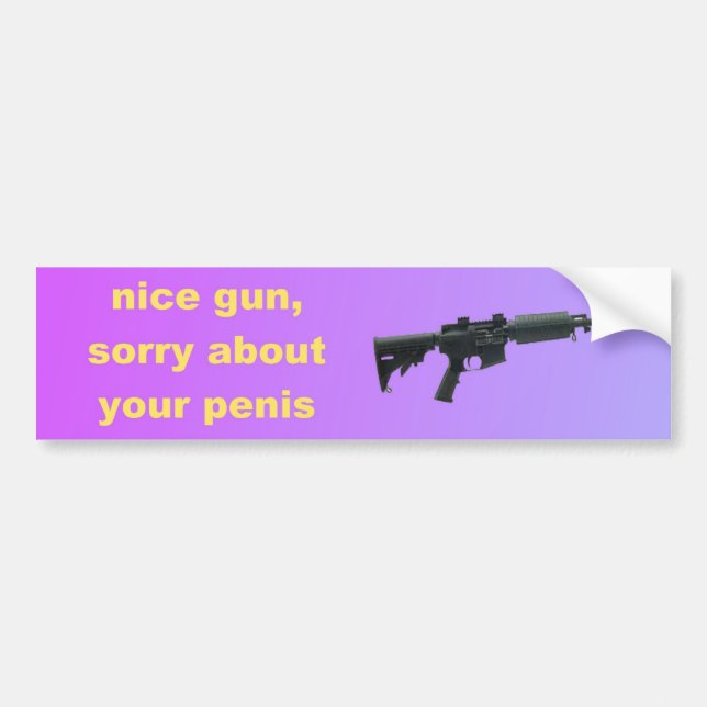 nice gun bumper sticker (Front)