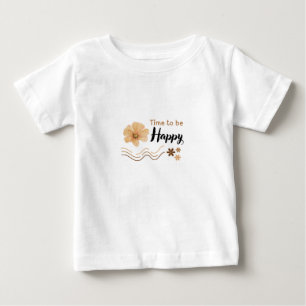 Nice happy flowers design baby T-Shirt