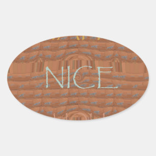 Nice Happy Kenya Red Zebra Hakuna Matata motif De Oval Sticker