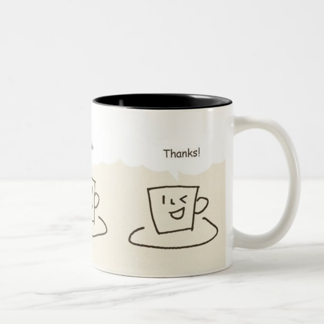 Nice, Hello, Thanks coffee mug (Right)