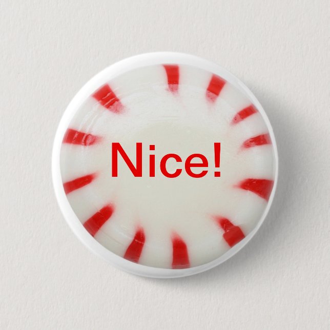 Nice! Holiday button - naughty or nice! (Front)