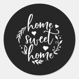 Nice Home Design Home Sweet Home Classic Round Sticker