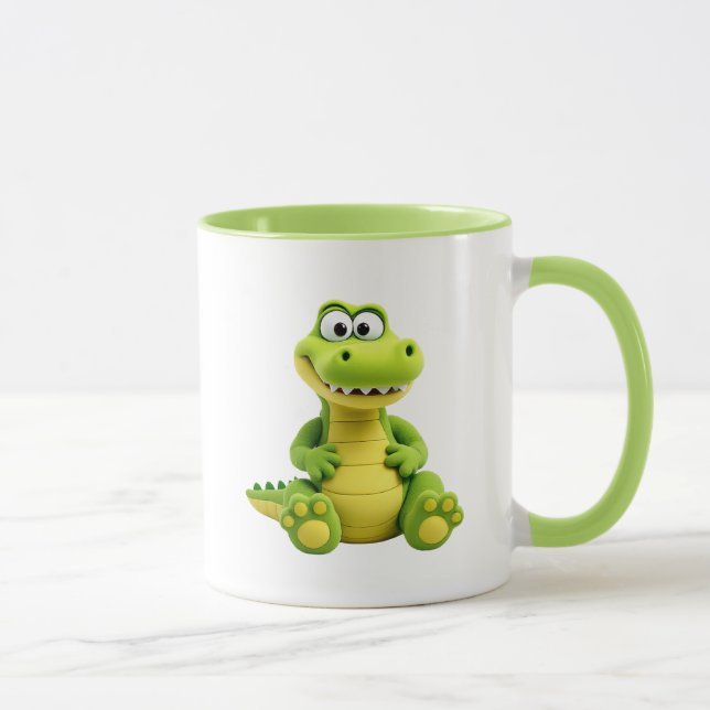 Nice image of a funny crocodile. mug (Right)