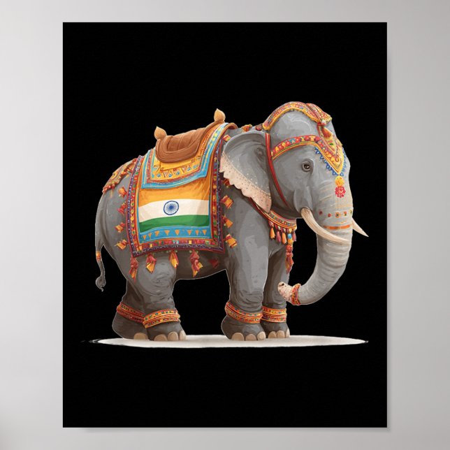 Nice Indian Elephant Graphic Costume For Adults An Poster (Front)