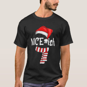 Nice-Ish Funny Santa Claus Christmas Pyjamas Naugh T-Shirt