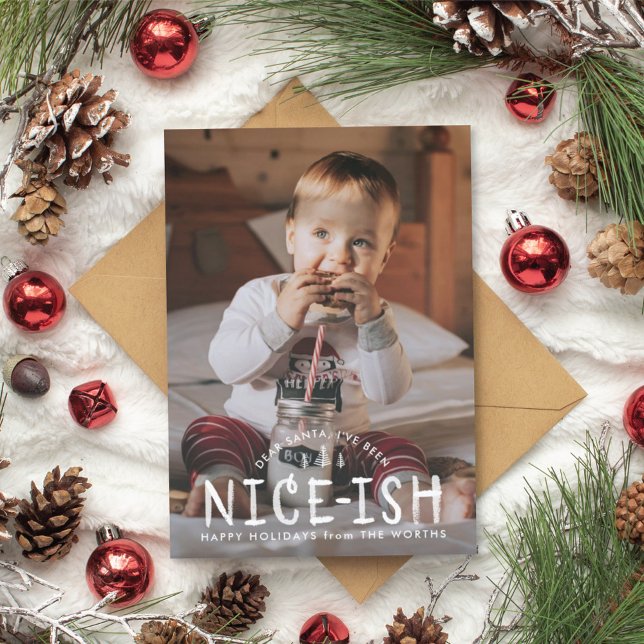 Nice-ish Naughty or Nice Funny Christmas Card (Creator Uploaded)