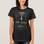 Nice Jewish Boy Cool Chanukah   Ugly Hanukkah Swea T-Shirt<br><div class="desc">Nice Jewish Boy Cool Chanukah   Ugly Hanukkah Sweater</div>