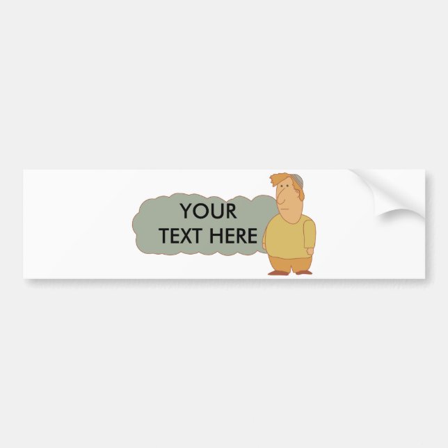 Nice Jewish boy Customisable bumper sticker (Front)