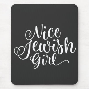 Nice Jewish Girl Hanukkah Jew Funny Mouse Pad