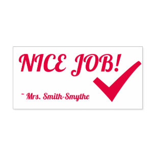 "NICE JOB!" Tutor Rubber Stamp