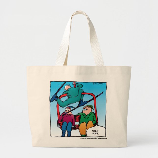 Nice Jump Skiiers Cartoon Bag (Front)