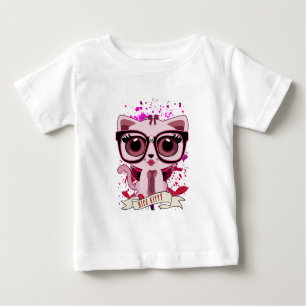 Nice Kitty - Black & PInk Baby T-Shirt