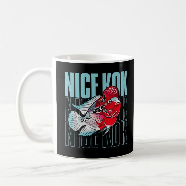 Nice Kok Funny Flowerhorn Cichlid Fish Keeper Coffee Mug (Left)