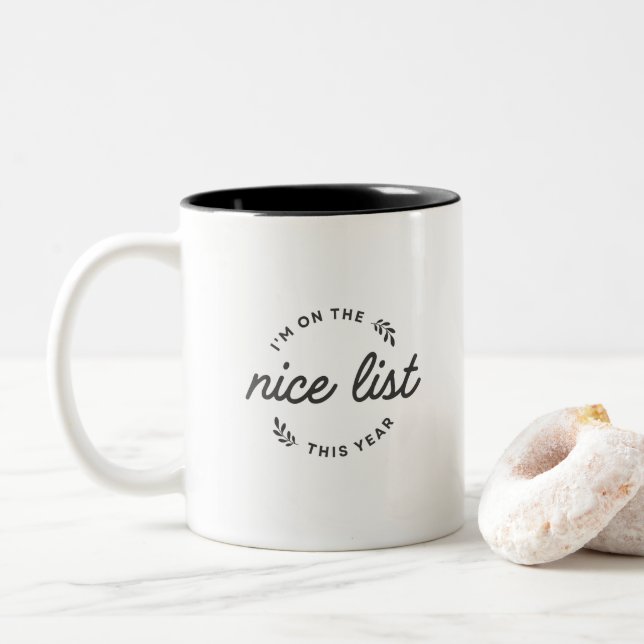 Nice List Approved: Festive Holiday Mug (With Donut)
