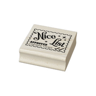 Nice List Christmas Card Envelope Santa Stamp