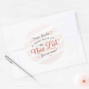 Nice List Christmas Envelope Sticker and Gift Tags