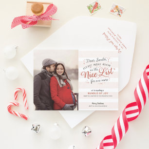 Nice List Christmas Pregnancy Announcement