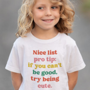 Nice list cute funny colourful Christmas Toddler T-Shirt