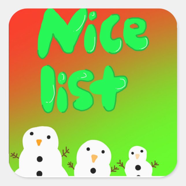 Nice List Stickers (Front)