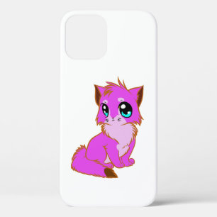 NICE LITTLE Fuchsia, PINK AND BROWN KITTEN iPhone 12 Case