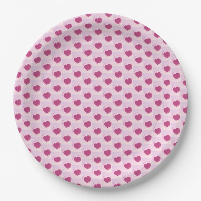 Nice little heart pattern. paper plate (Front)