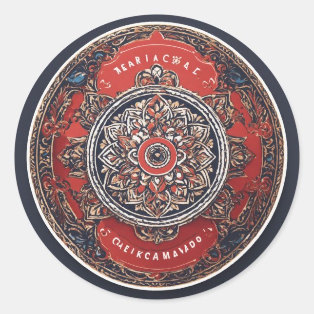 Nice logo for sticker cards with white background (Front)