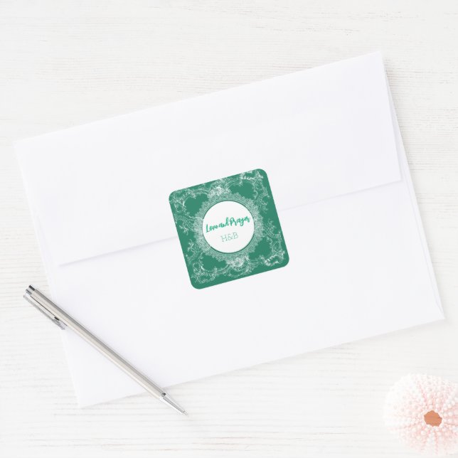 Nice Love Green Sticker (Envelope)