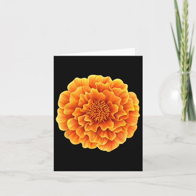 Nice Marigold Blossoms  Card (Front)