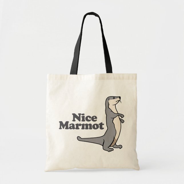 Nice Marmot ferret Tote Bag (Front)