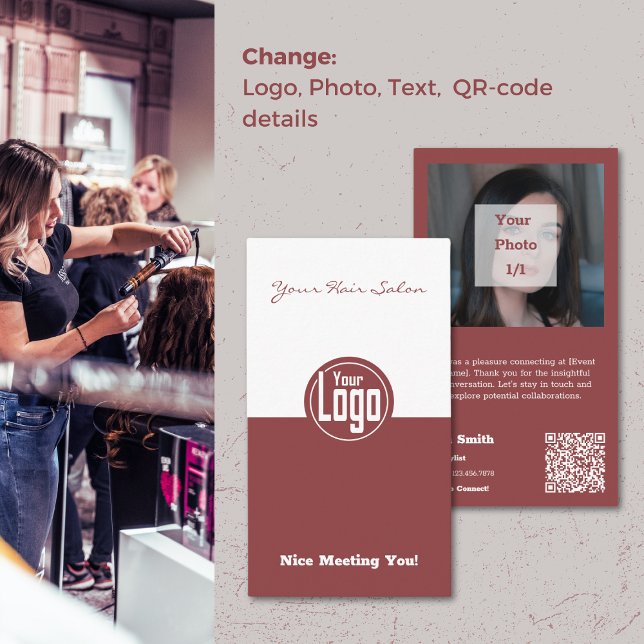 Nice Meeting You Hair Stylist Thank You Business Card (Nice Meeting You Hair Stylist Thank You Business Card)