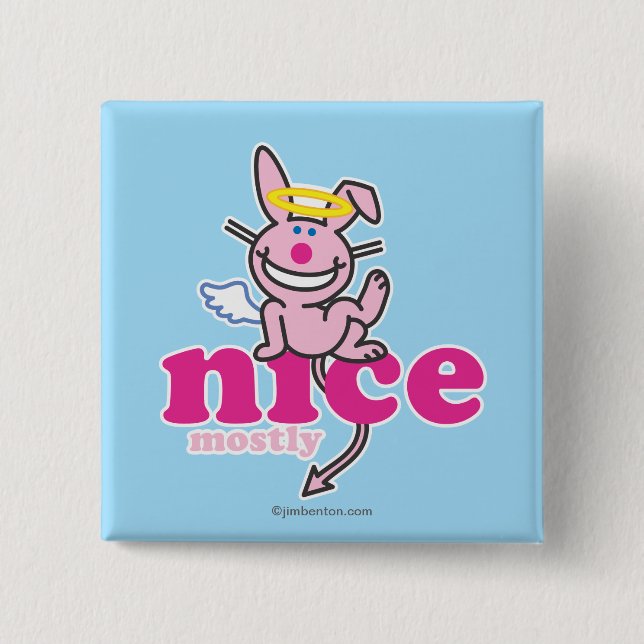 Nice Mostly 15 Cm Square Badge (Front)